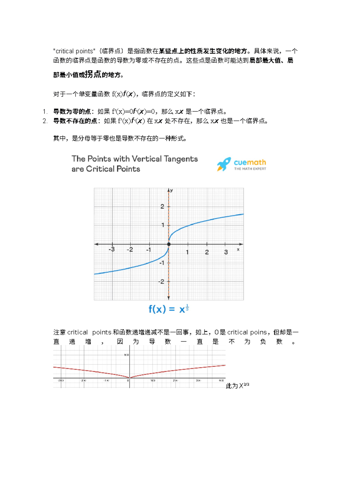Critical points - CALCULUS BC - Computer Science HL - 