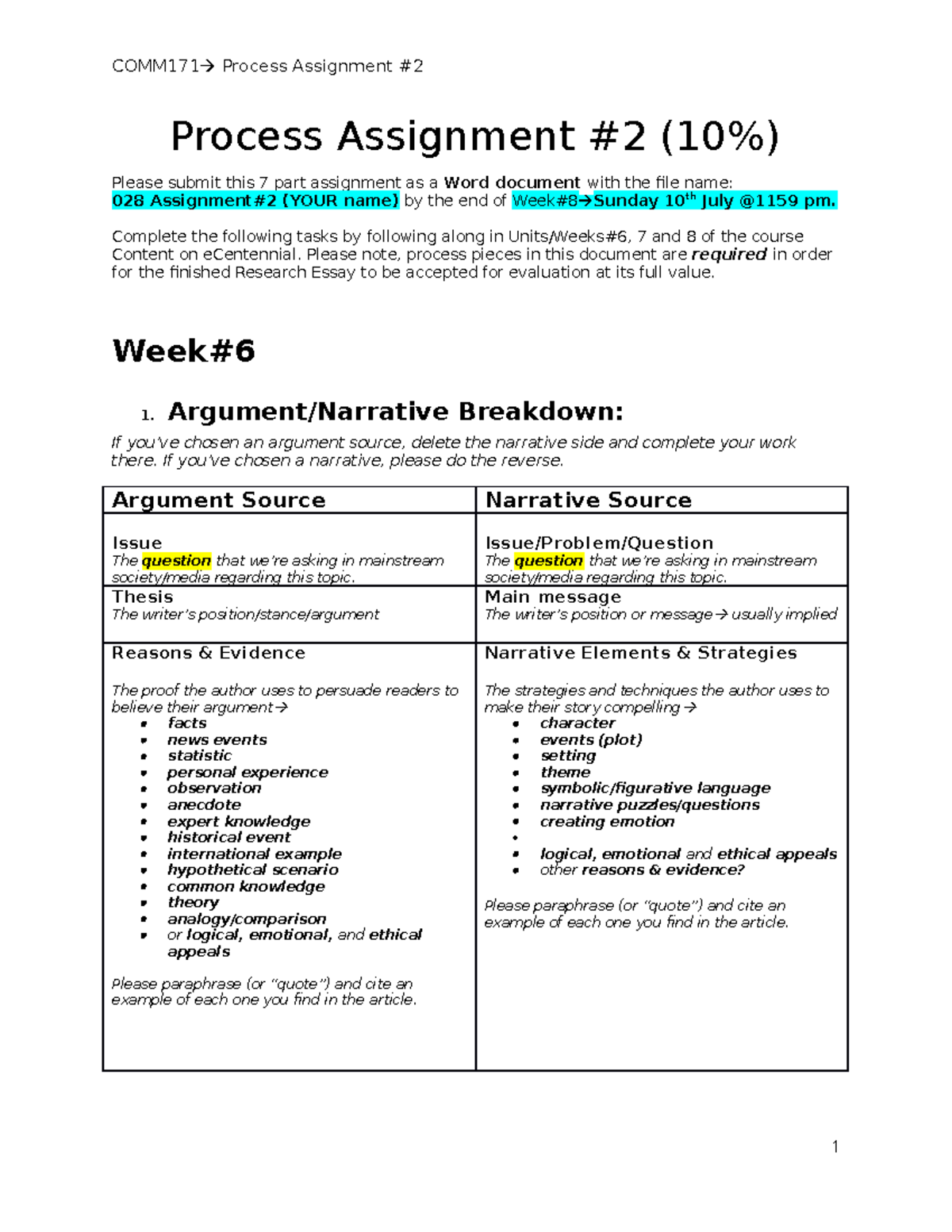 028 Process Assigment #2 (10%) - Process Assignment #2 (10%) Please ...