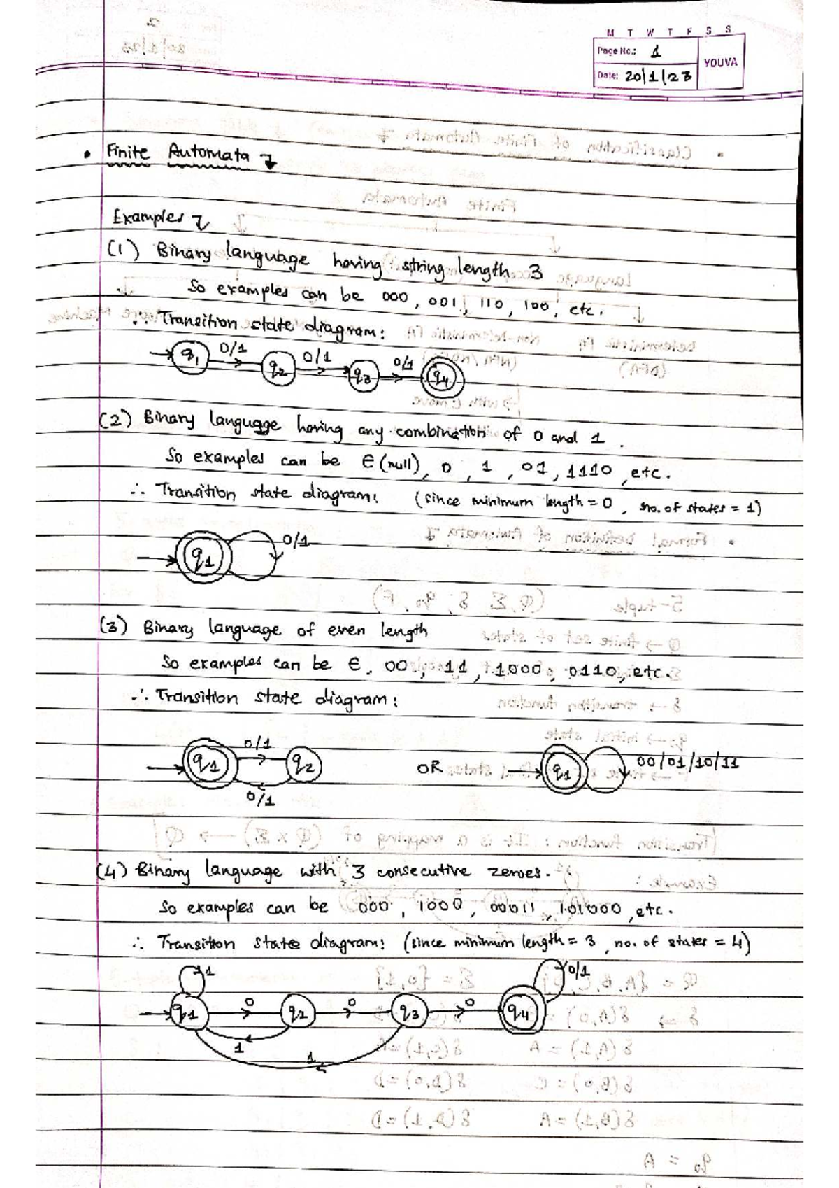 Finite Automata Examples and Classifications (TACD ISE) - Studocu