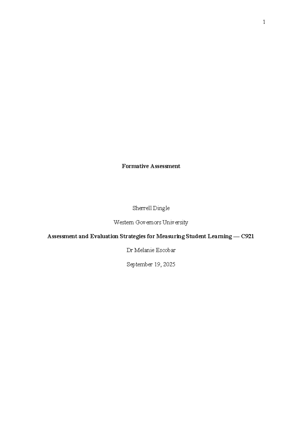 C921 Formative Assessment: Riverside Community Case Study Analysis ...