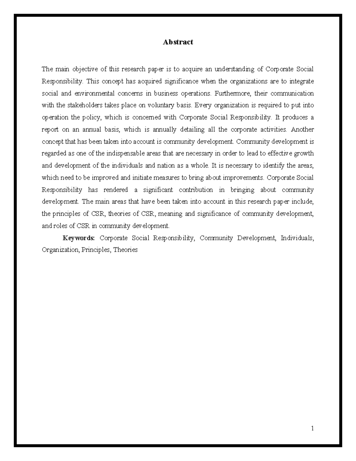 Corporate Social Responsibility (CSR) and Community Development: An In ...