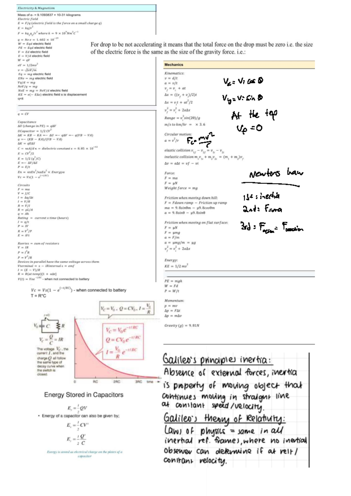 Untitled 2 - This is a cheat sheet for the Physics 160 Midterm ...
