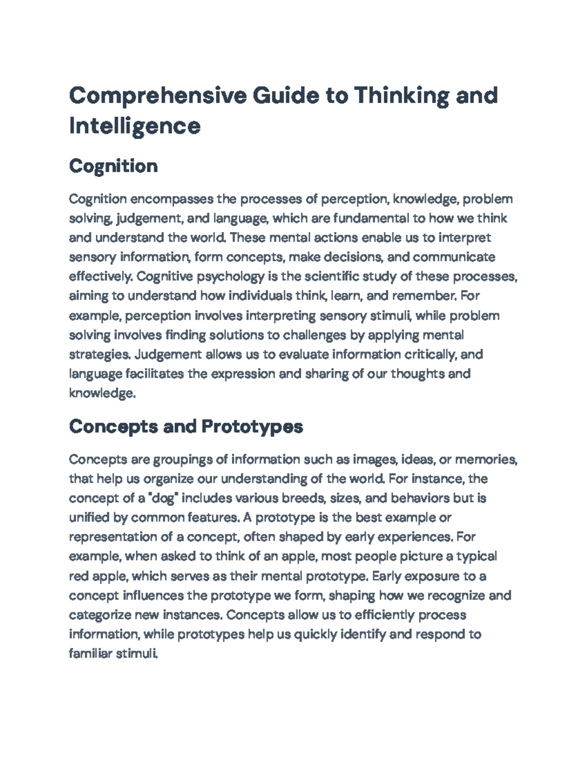 Cognitive Psychology: A Comprehensive Overview of Thinking ...