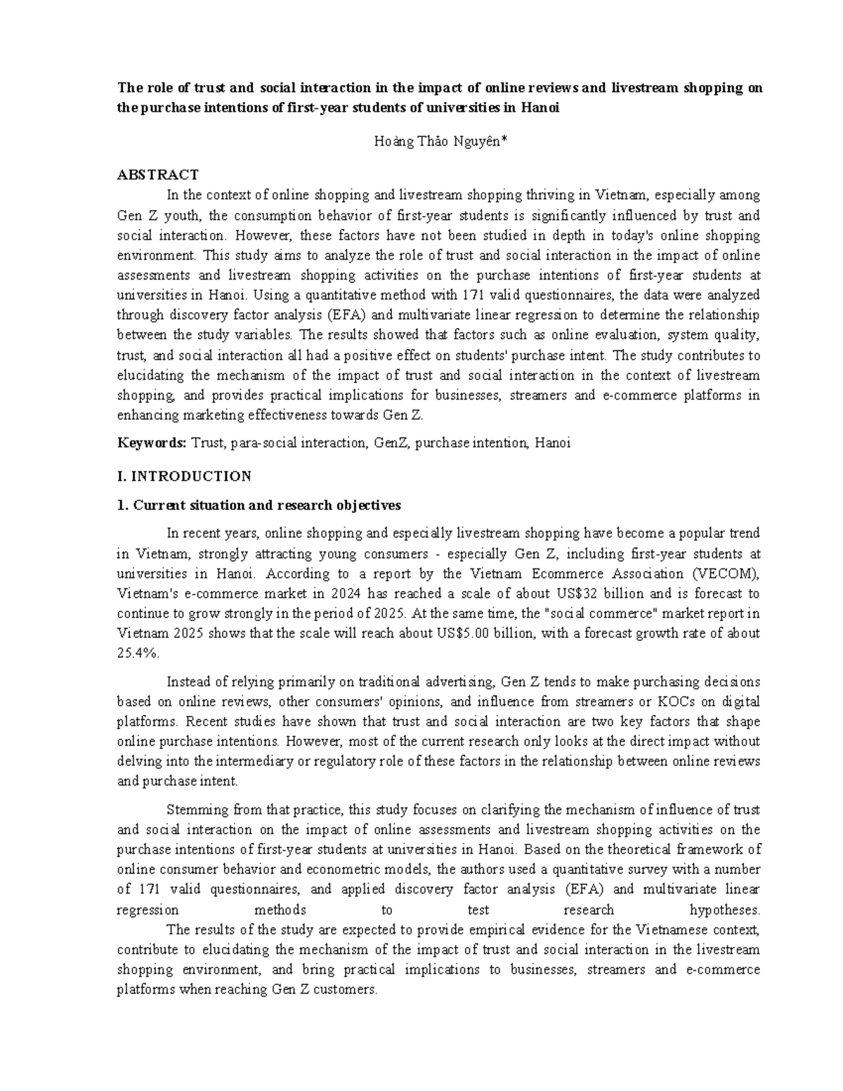 The Impact of Trust and Social Interaction on Gen Z Purchase Intentions ...
