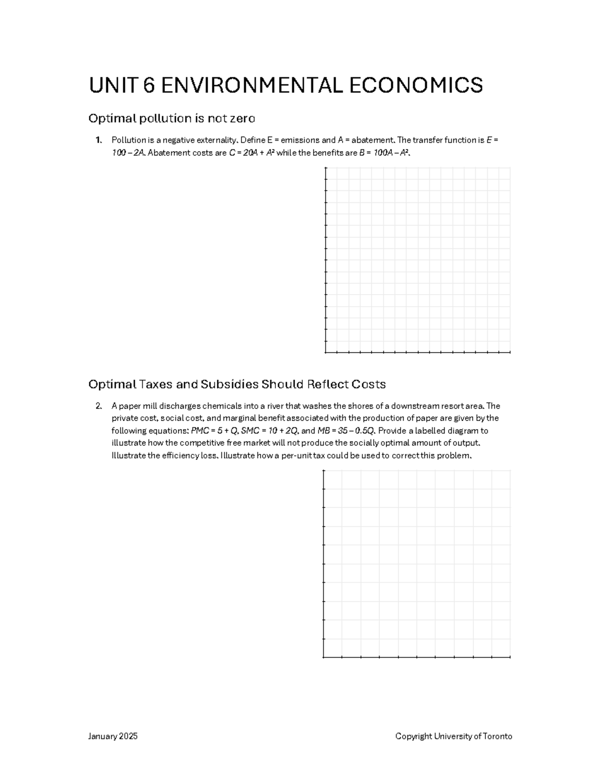 UNIT 6 ENVIRONMENTAL ECONOMICS - Notes on Pollution and Abatement - Studocu