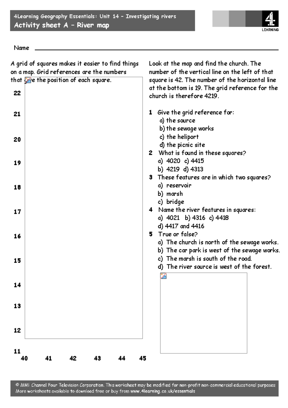 Geography Essentials: Unit 14 River Map Activity Sheet - Studocu