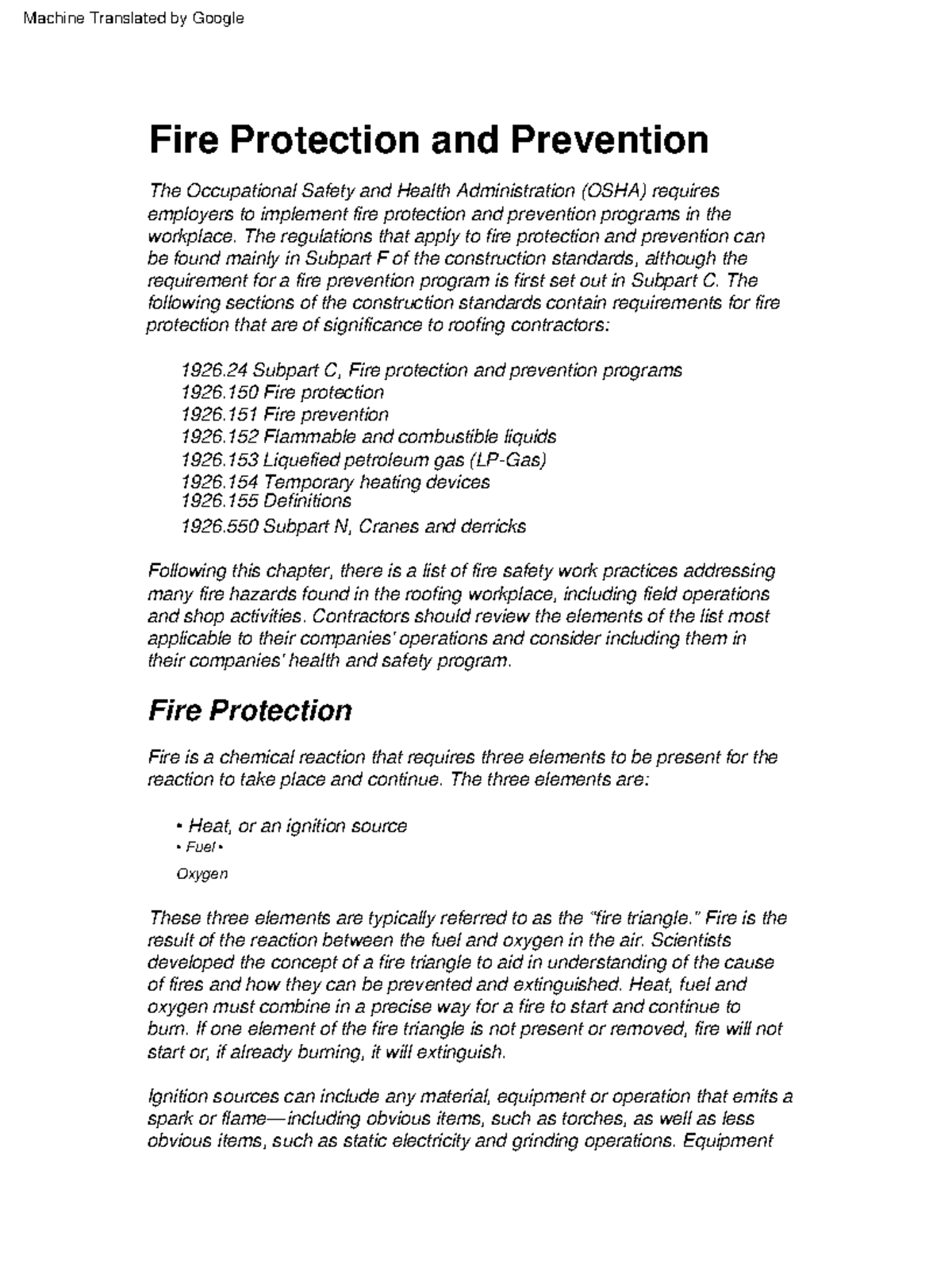 OSHA Fire Protection & Prevention Guidelines for Roofing Contractors ...