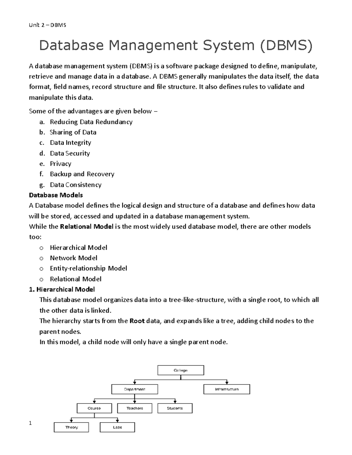 Unit 2 DBMS class 12 computer science - Database Management System ...