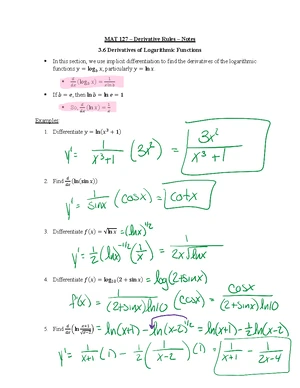 MAT 127 – Final Exam Notes on Indeterminate Forms & l'Hospital's Rule ...