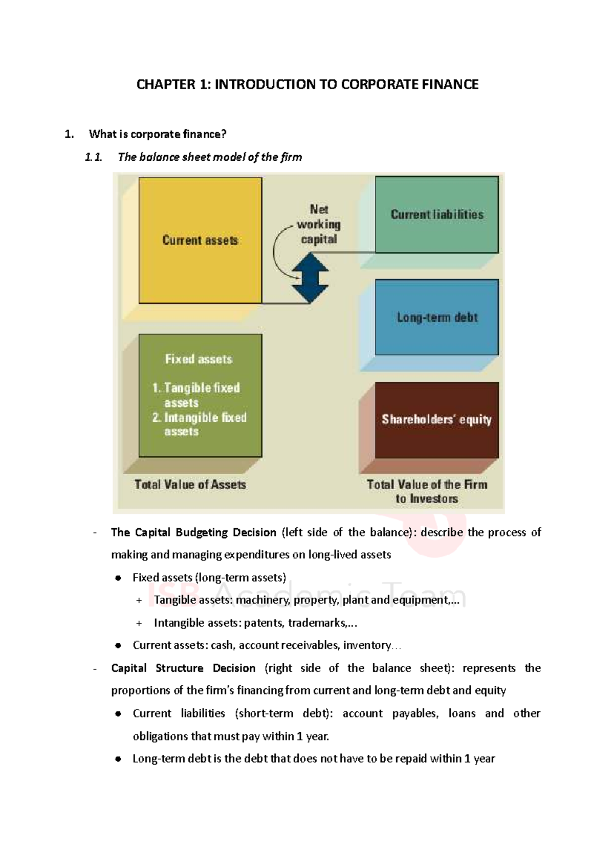 CHAPTER 1: INTRODUCTION TO CORPORATE FINANCE (CF 101) - Studocu