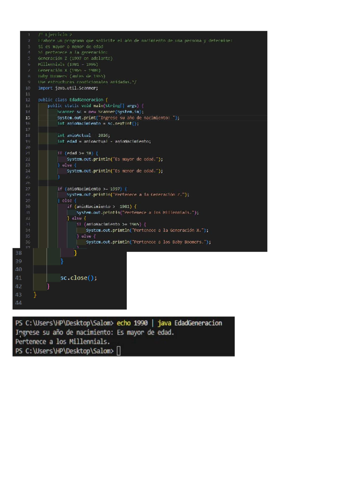 Ejercicios de Programación en Java: Ejercicio 04 y Más - Studocu