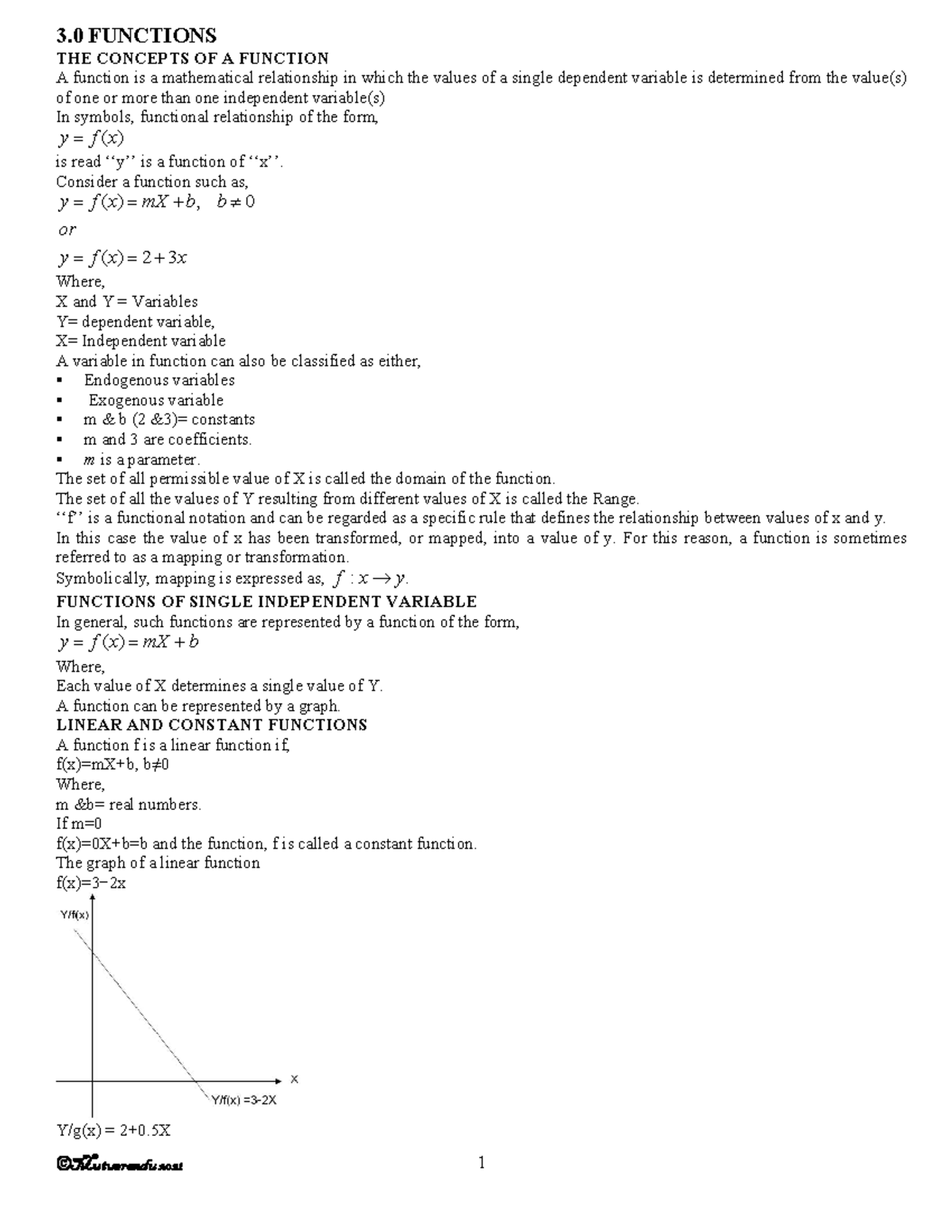 ECON 131 Topic 3: Functions and Their Applications in Economics - Studocu
