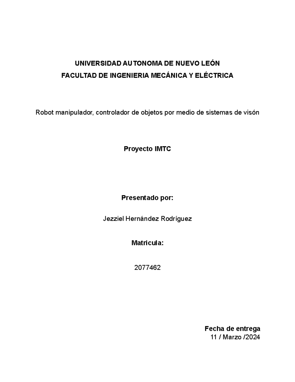Proyecto IMTC - Tesis sobre Robot Manipulador con Visión AI - Document Preview
