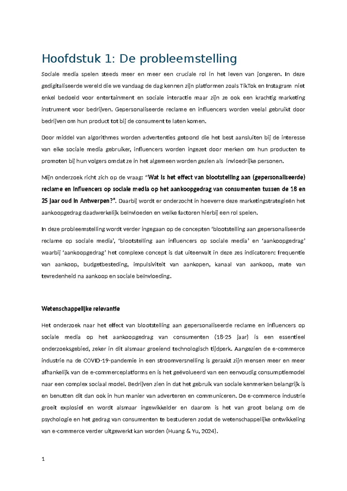 Opdracht 2 Probleemstelling - Hoofdstuk 1: De probleemstelling Sociale ...