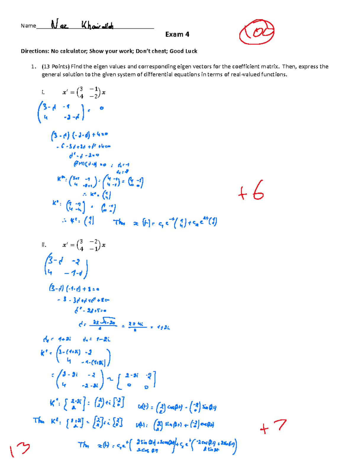 PRACTICE EXAM 4 - Name_____________________________________ Exam 4 ...