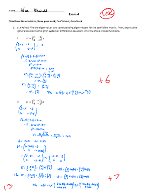 PRACTICE EXAM 1 - Name______________________________________ Math 285 ...