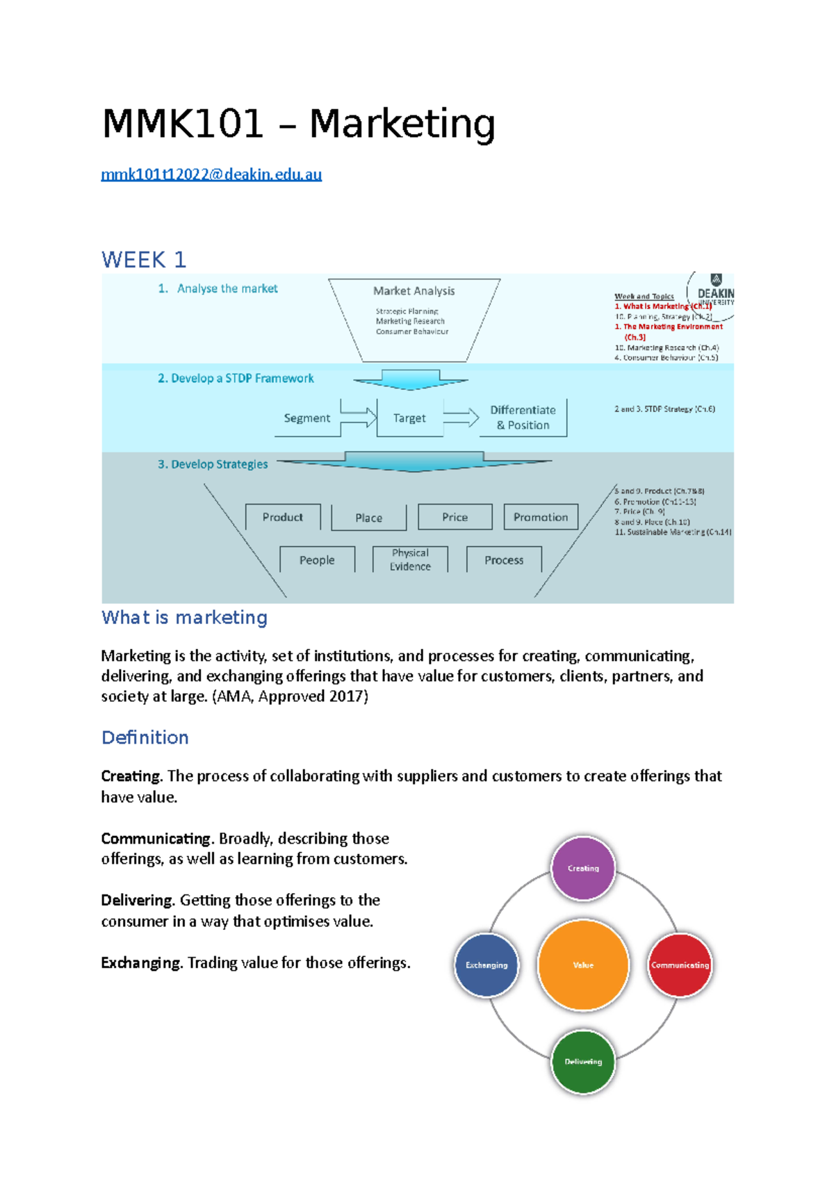 MMK101 Final Exam Lecture Notes: Understanding Marketing Concepts - Studocu