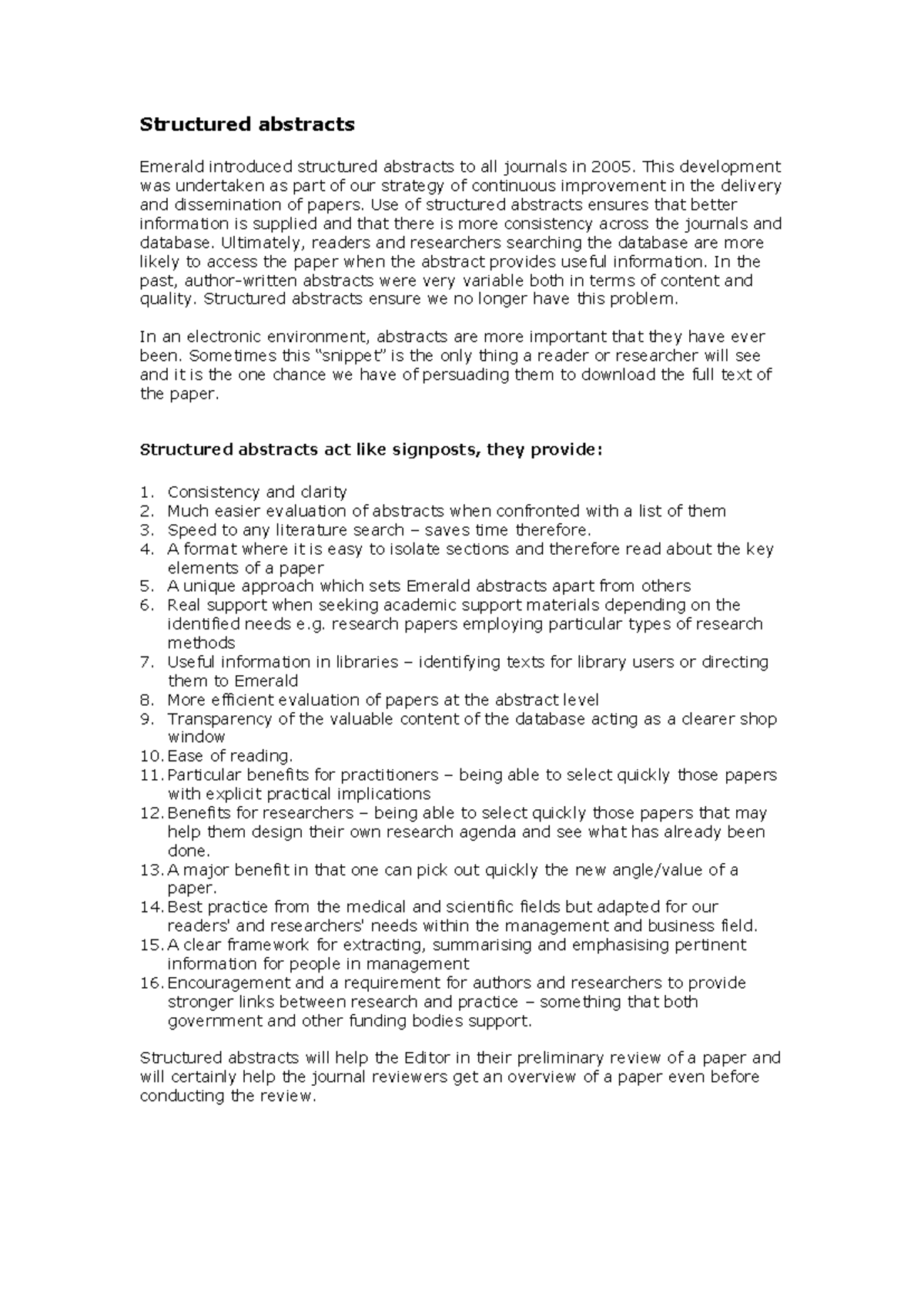 How to Write a Structured Abstract for JIEM Research Papers - Studocu
