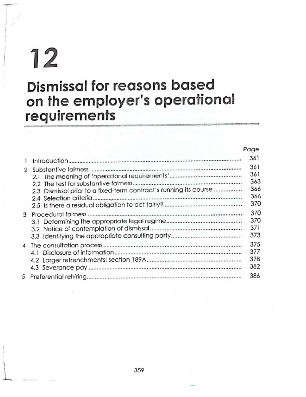 Operational Requirements: Dismissal Procedures and Fairness Analysis ...