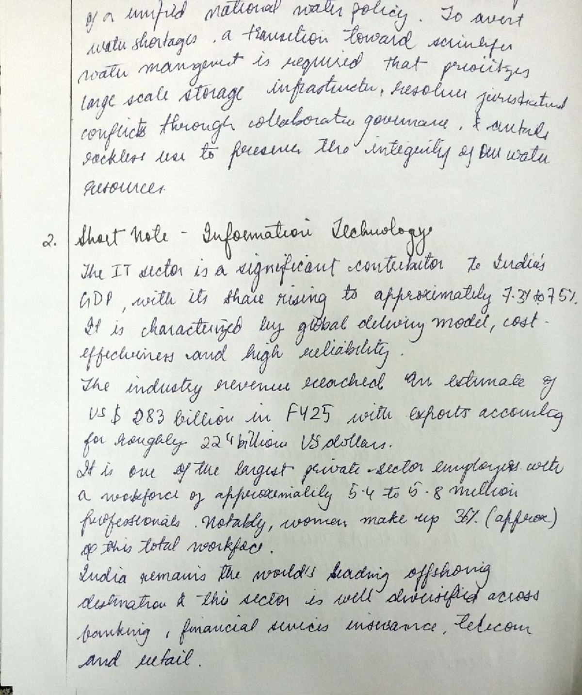 IT 101: Short Notes on the Indian IT Sector - Studocu