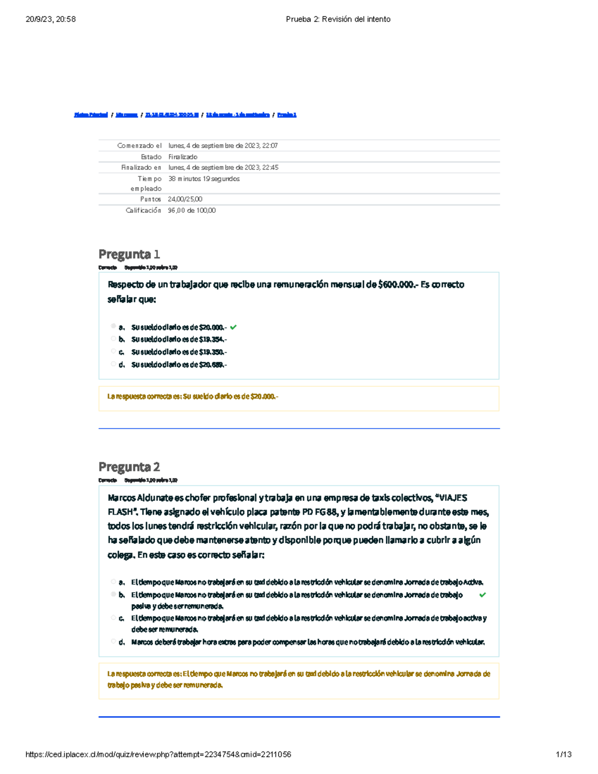 Prueba 2 de Derecho Laboral - 23-3B-DLA2004-300-05-BI - Studocu