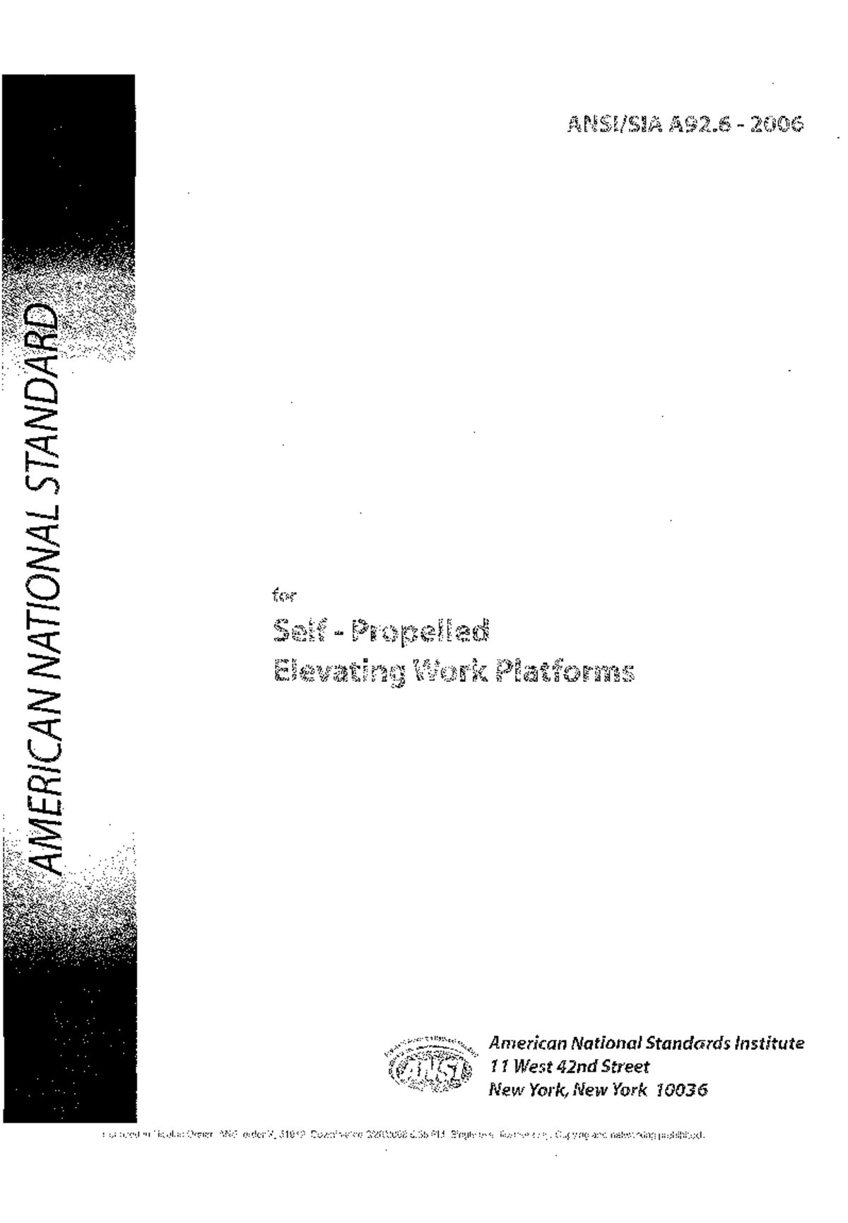 ANSI A92 Standard for Aerial Platforms: Design & Manufacturing ...