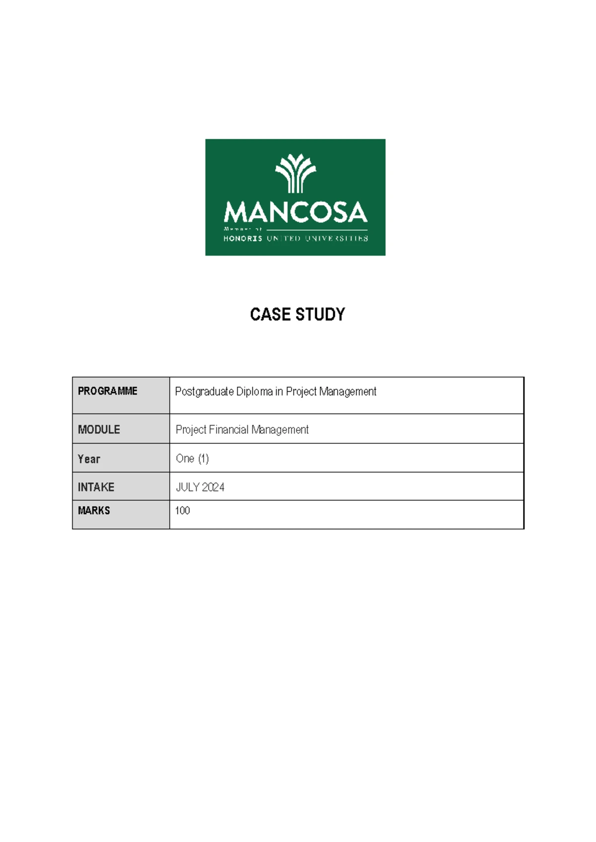 FIN 101: Final Exam on Financial Consulting and Cost Analysis - Studocu