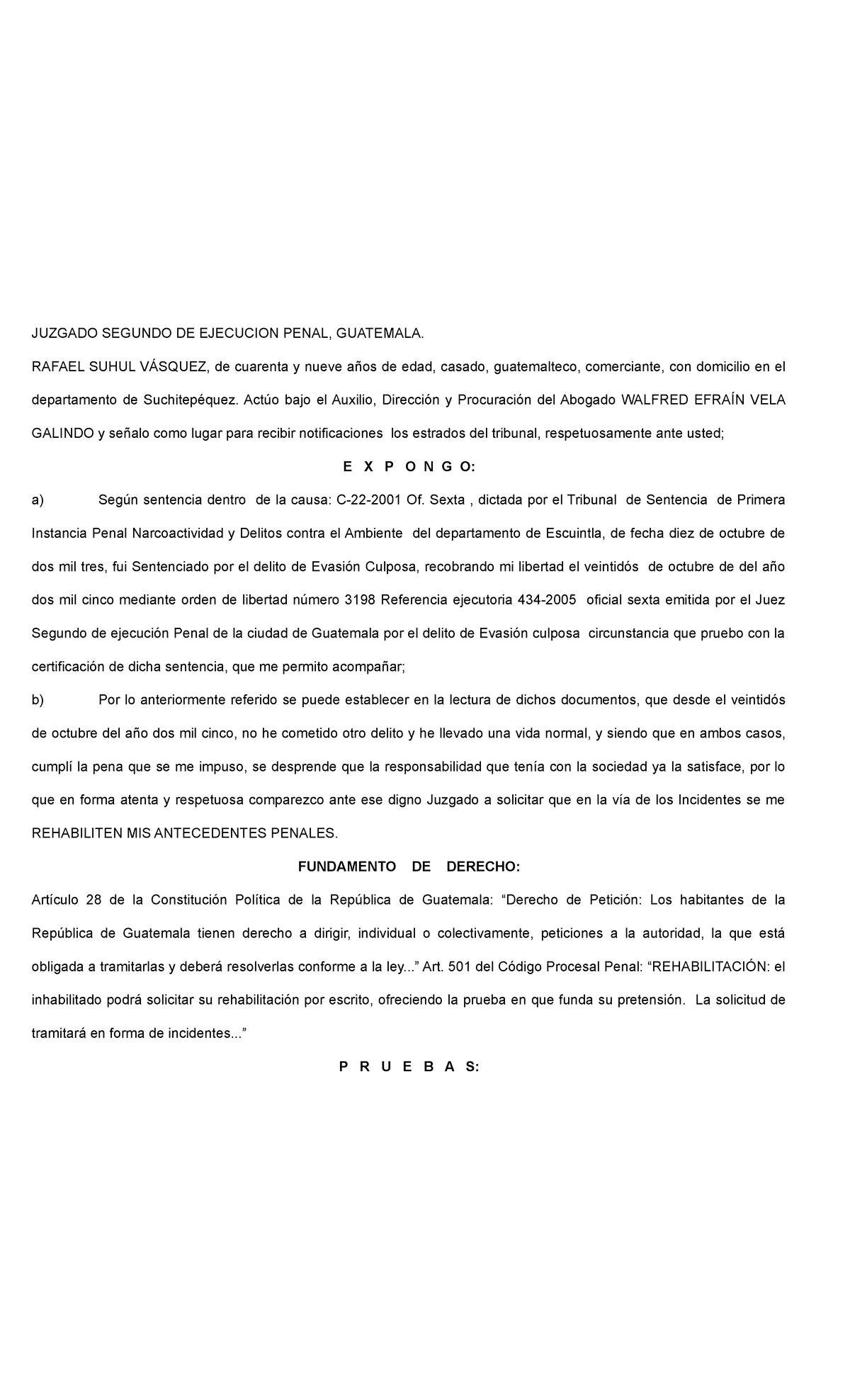 394483130 Solicitud de Rehabilitación de Antecedentes Penales - Document Preview