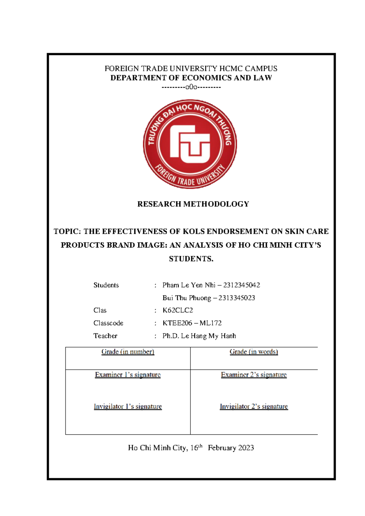 KTEE206 - Final Research Proposal on KOLs & Skincare Brands Impact ...