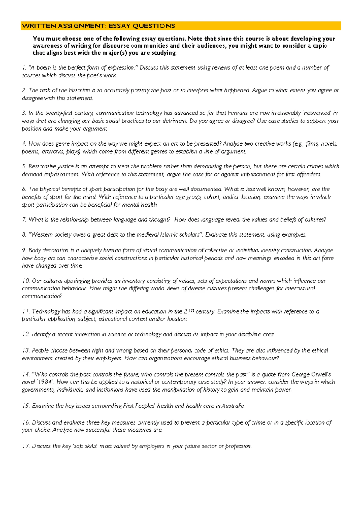 Essay Planning Template - 1019LHS - 1029LHS Foundations of Academic ...