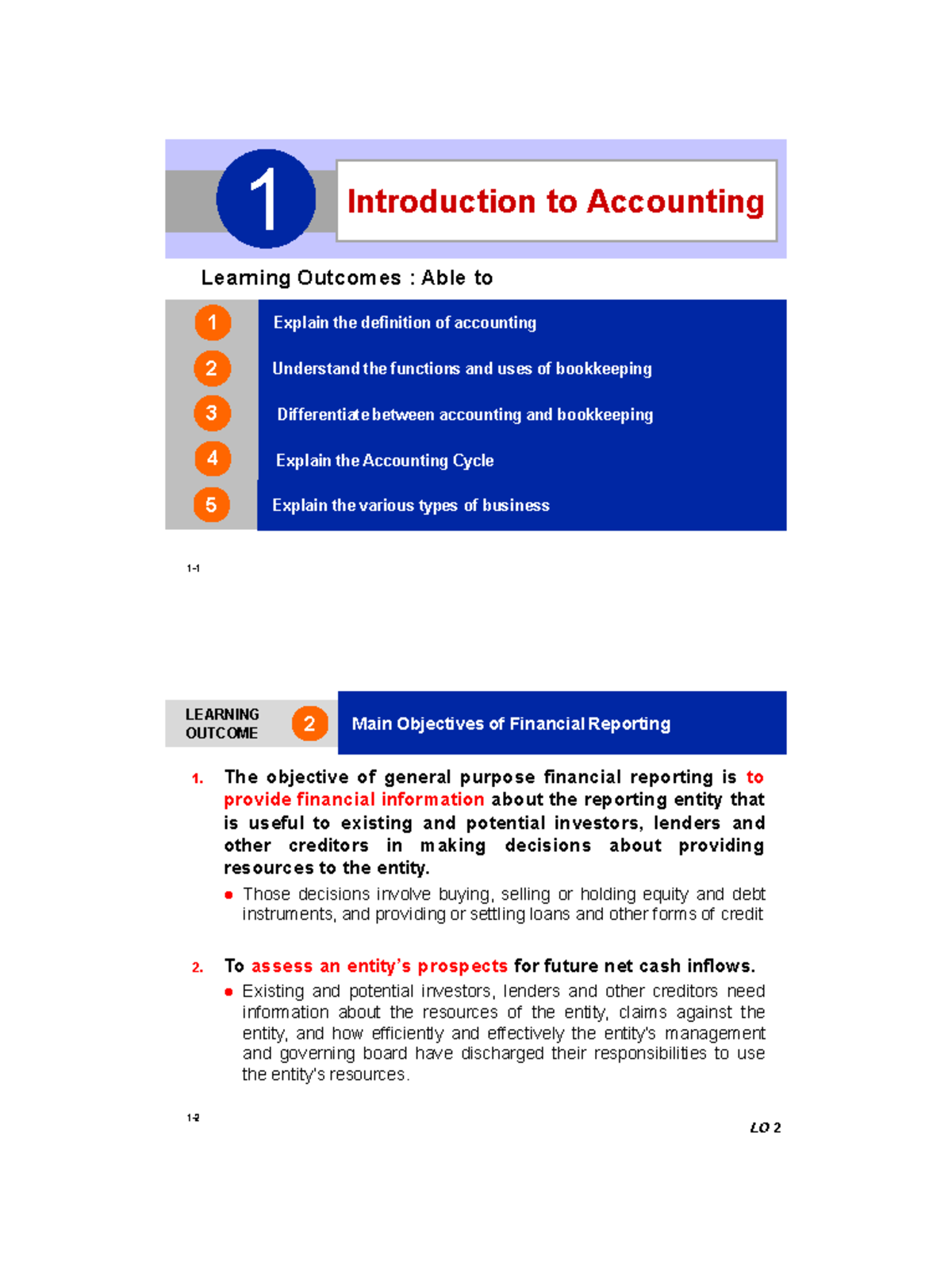 Chapter 1 Part 2: Introduction to Accounting and Financial Reporting ...