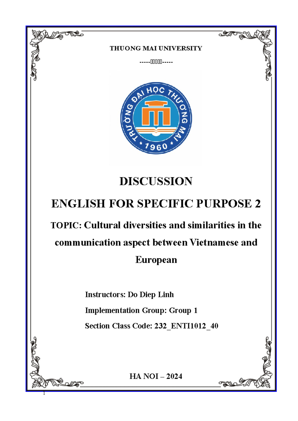 TACN2 - Group 1: Cultural Diverse Communication between Vietnam ...