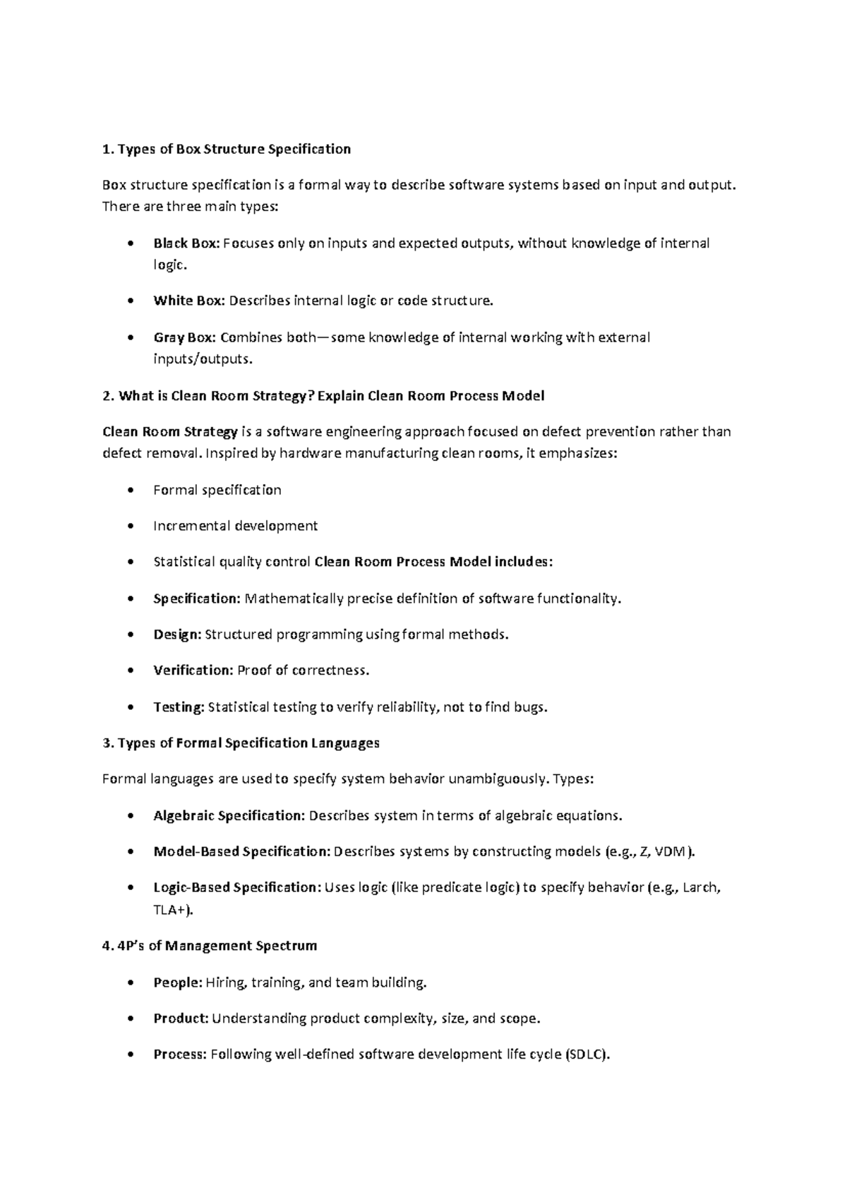 SE Software Engineering: Box Structures, Clean Room Strategy & Testing ...