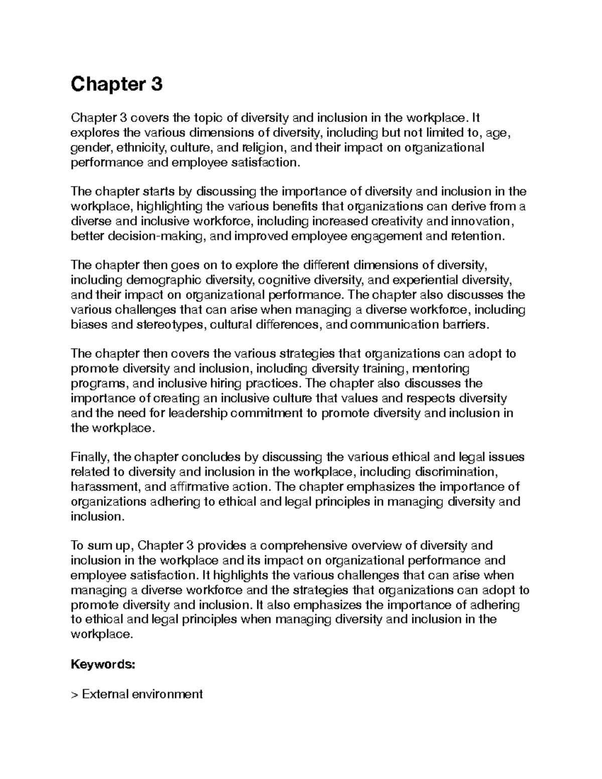 Management Ch 3 & 4: Diversity, Inclusion, and Decision-Making Insights ...