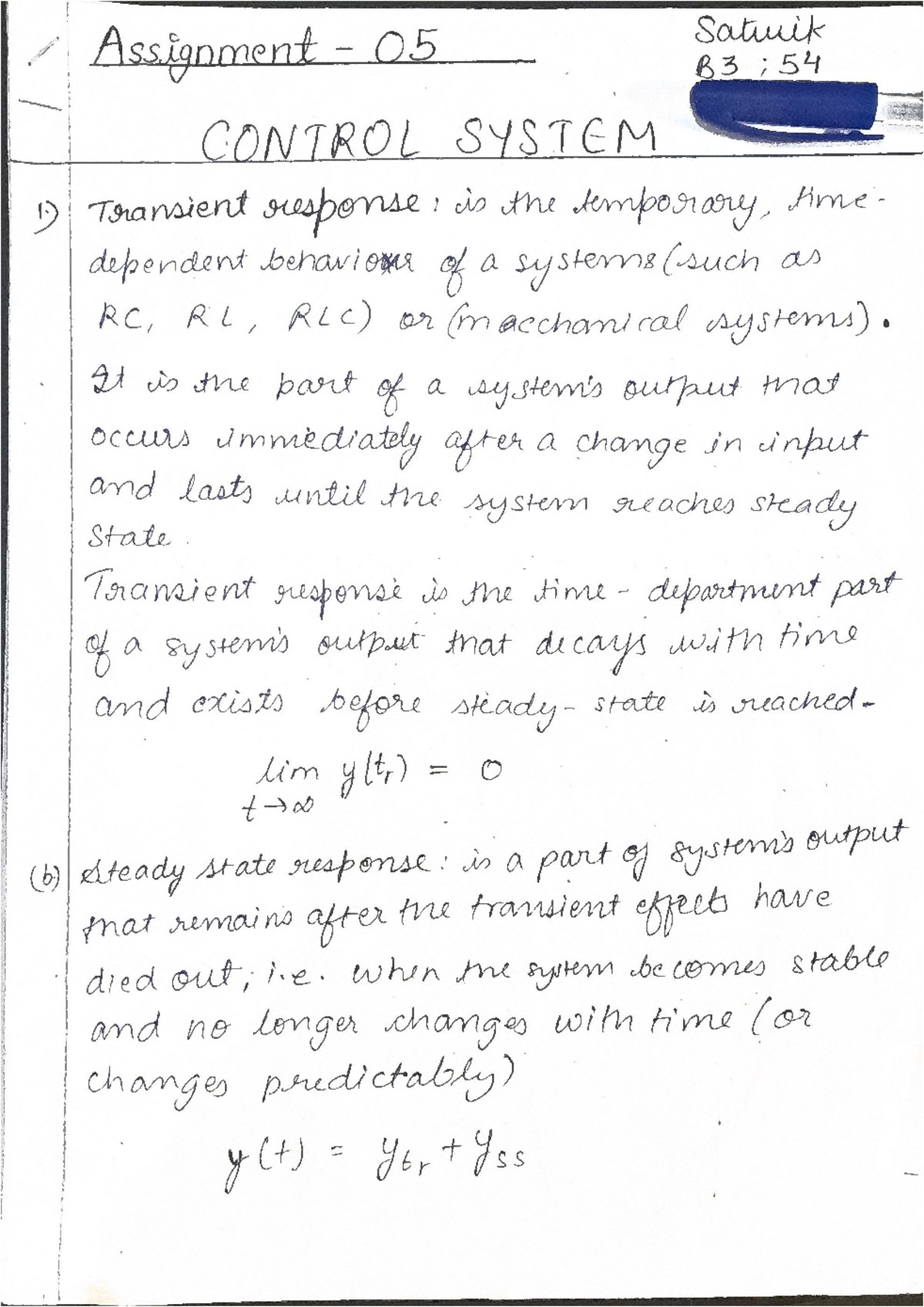 Control System Important Questions - DOC-20260516-WA0000 - Studocu