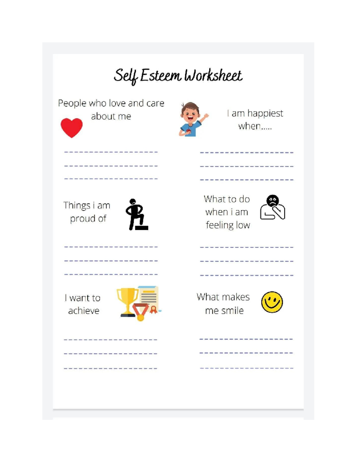 Self-Esteem Exercise Guide: Building Confidence & Happiness - Studocu