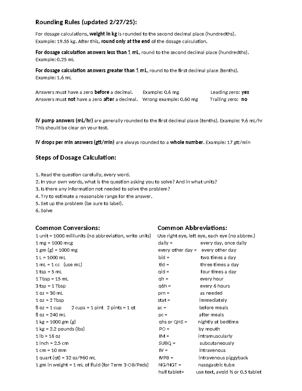 Rounding Rules, newly updated 4-1-25 - Rounding Rules (updated 2/27/25 ...