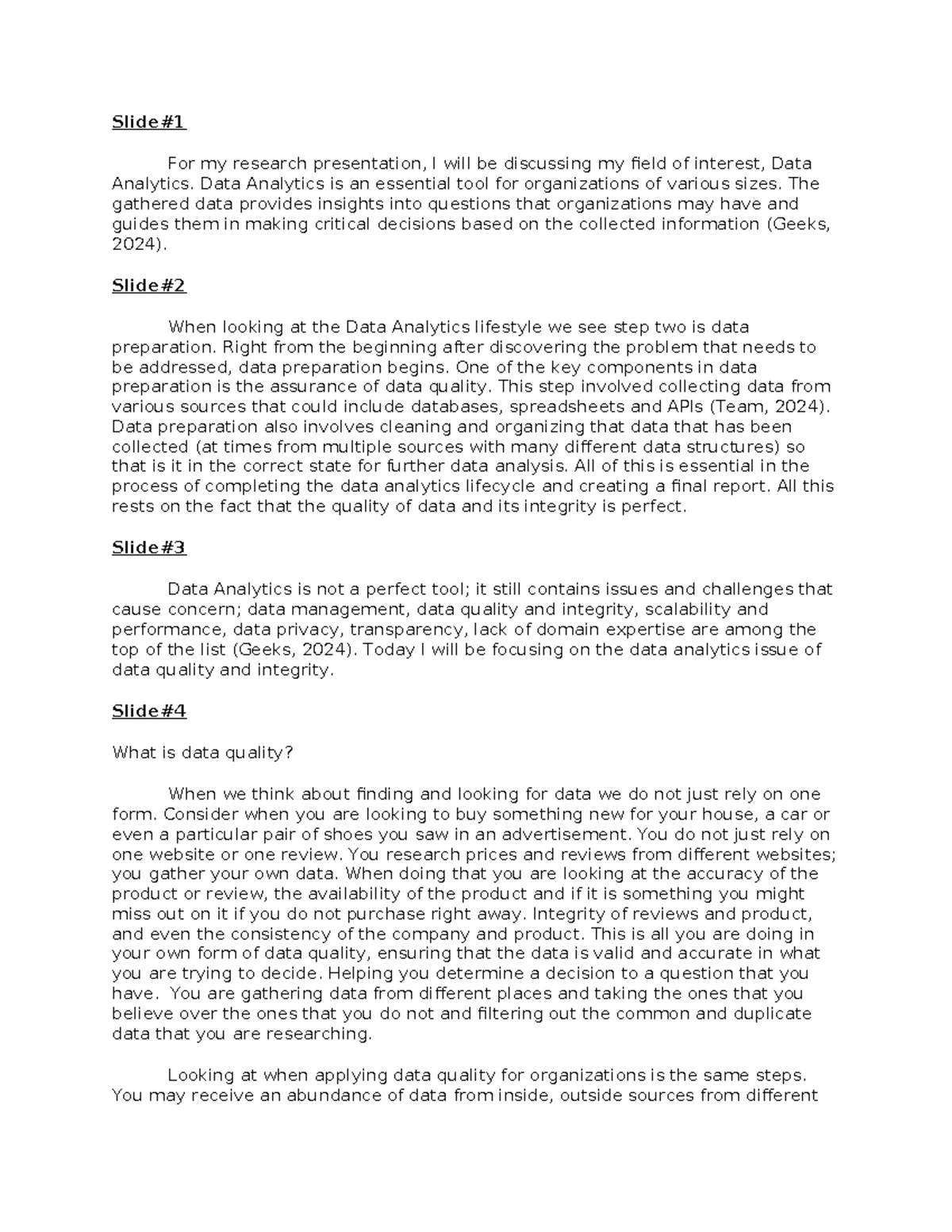 DAT-300 Module Two Journal: Analyzing Data Value and Quality - Studocu