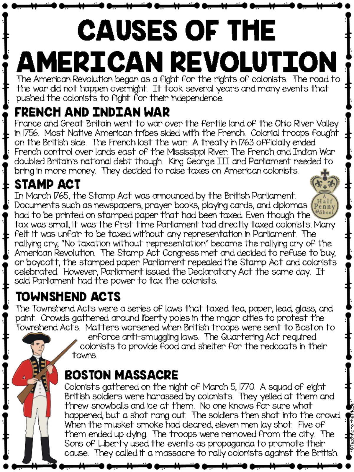 Causes Of American Revolutionary War