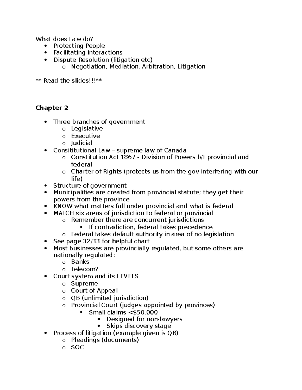 LAW 101 Midterm Exam Prep: Key Concepts & Legal Principles - Studocu