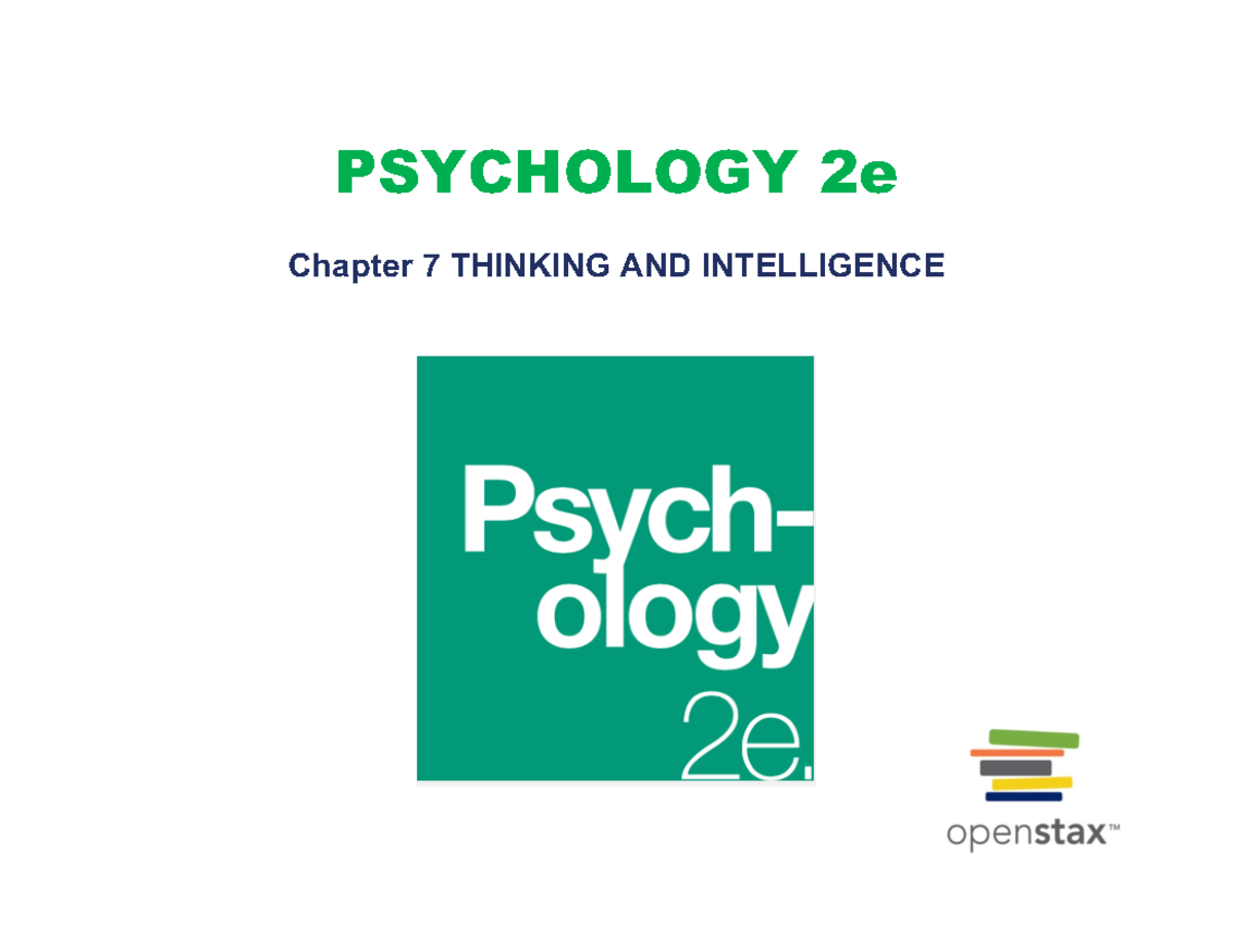 Psychology 101: Final Exam Notes on Thinking & Intelligence Concepts ...