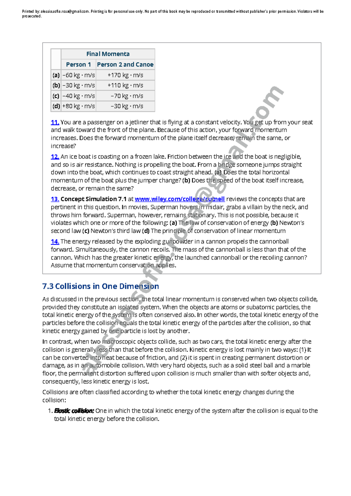 Physics of Collisions: Elastic and Inelastic Examples - Chapter 7.3 ...