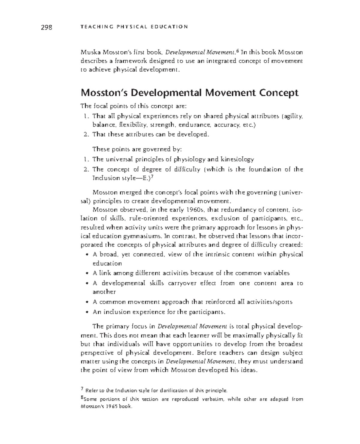 PHED-176: Understanding Mosston’s Developmental Movement Framework ...