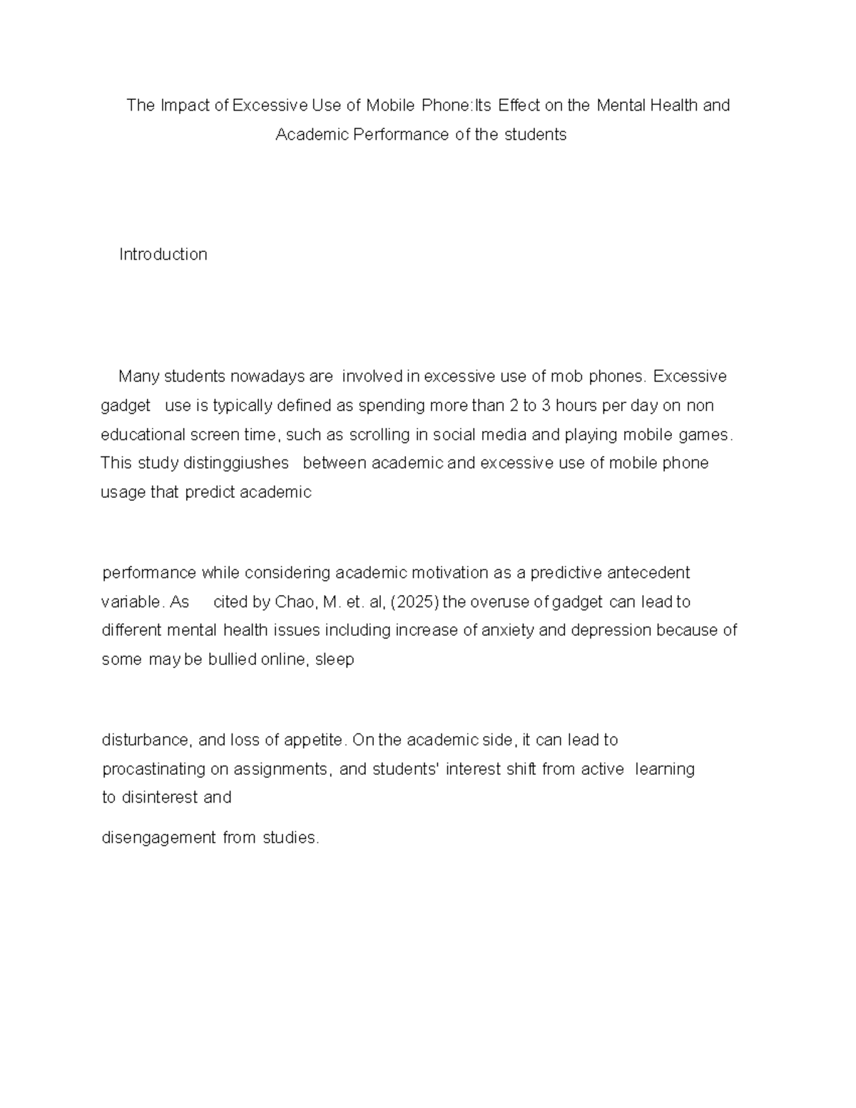 The Impact of Excessive Mobile Phone Use on Mental Health & Academics ...