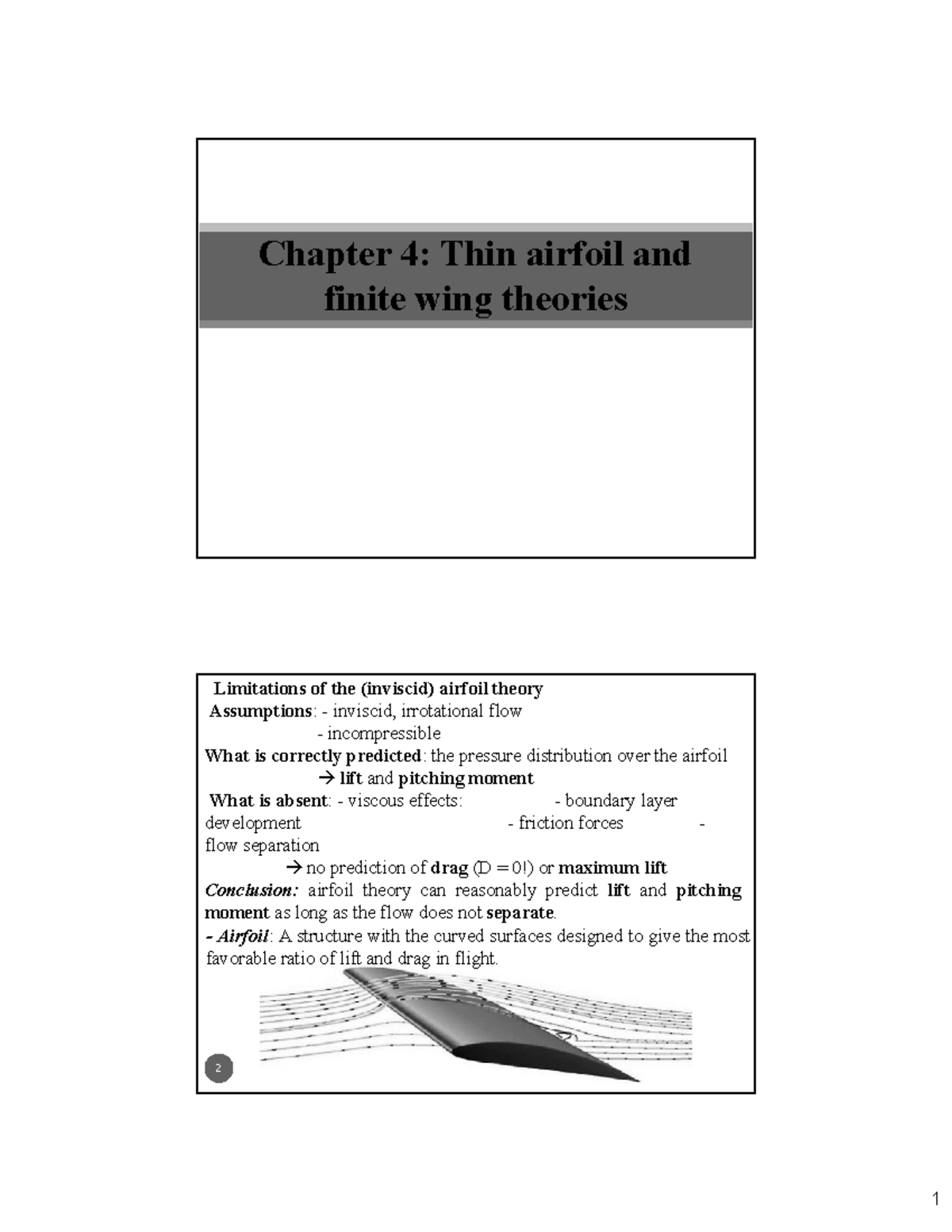 Aero 4 - Dữ luôn - Chapter 4: Thin airfoil and finite wing theories ...