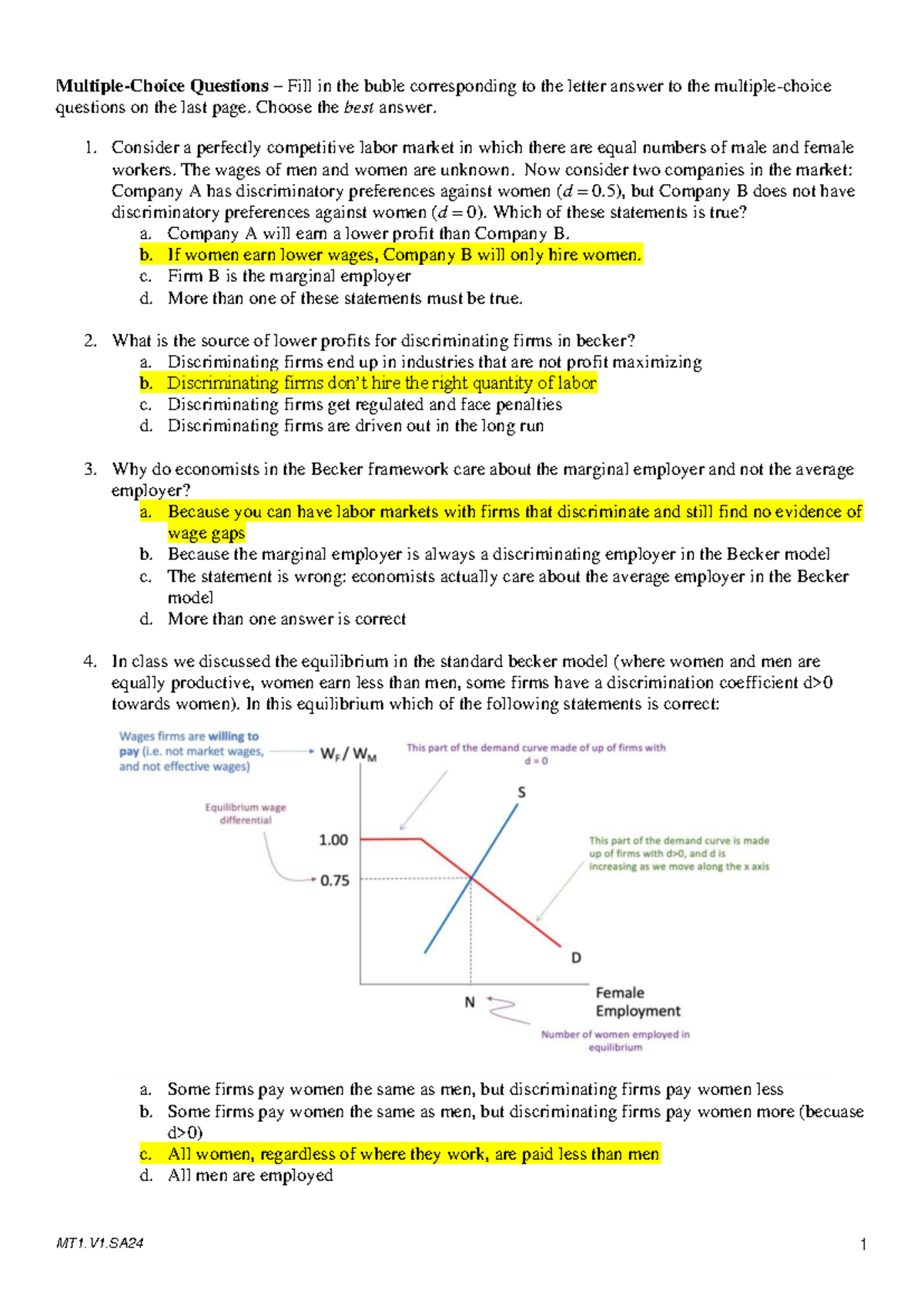 Midterm 1 (MT1.V1) Exam Questions and Answers - Studocu
