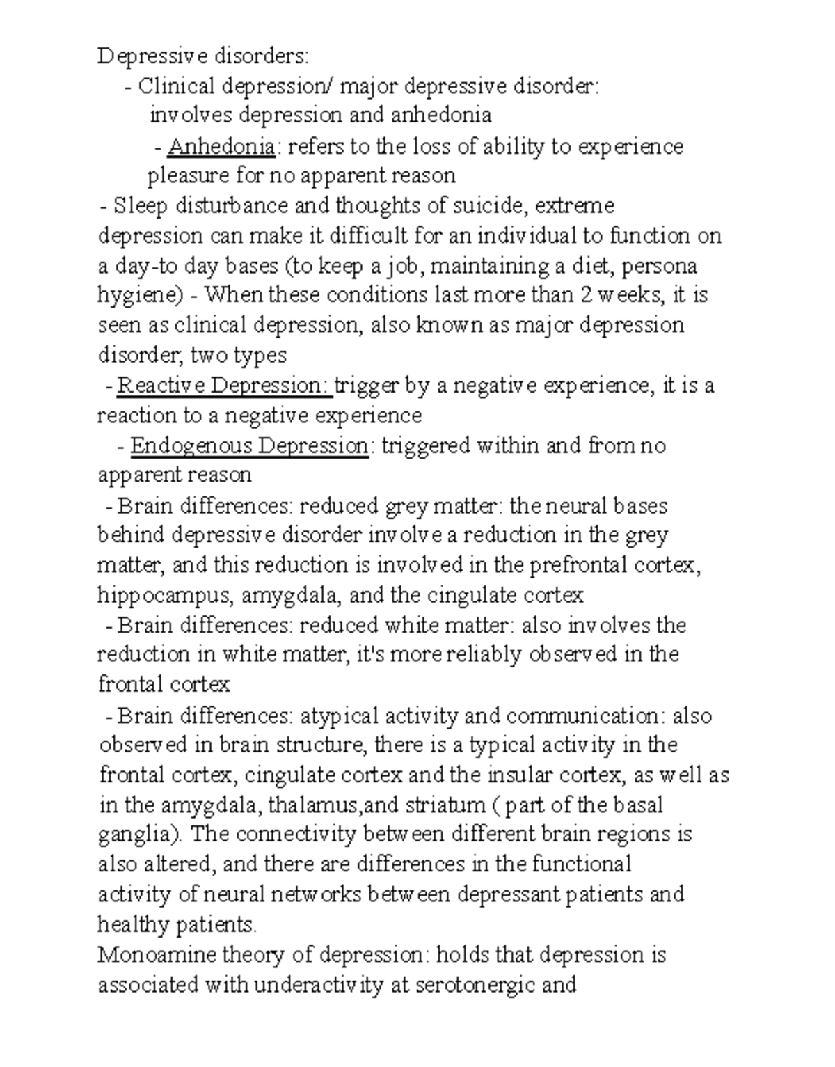 PYSC 275 - Understanding Major Depressive Disorder and Related ...