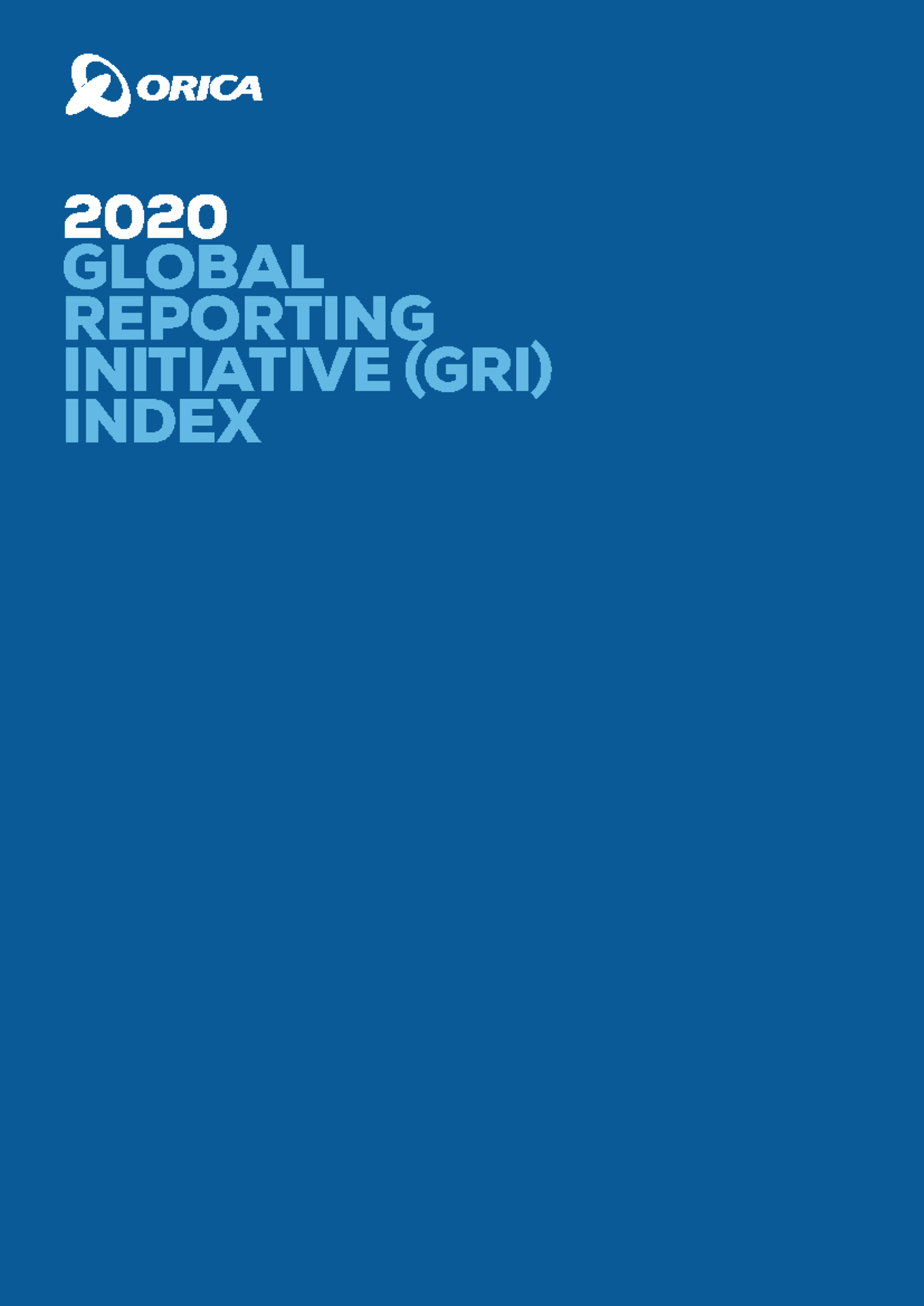 2020 GRI Index for ORICA Sustainability Report - Studocu