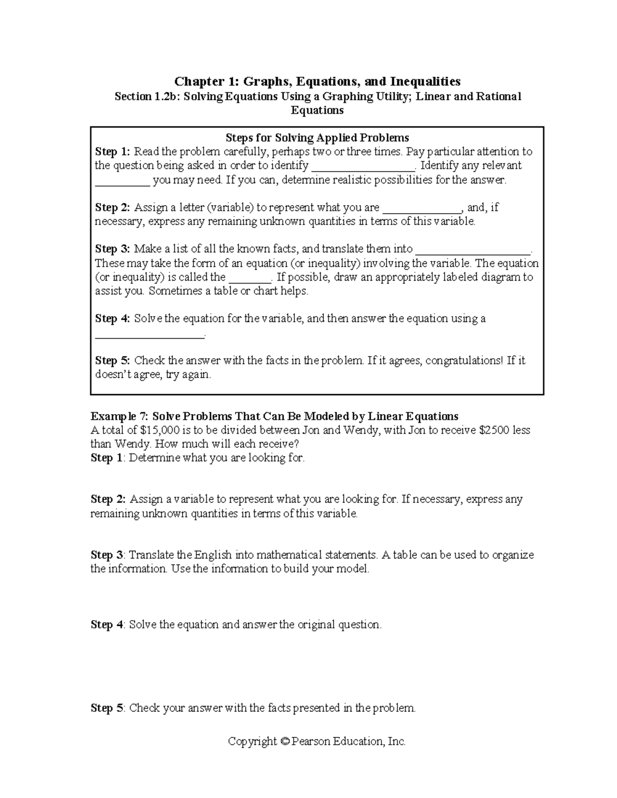 Mathe 2b - Chapter 1: Solving Equations & Applied Problems Guide - Studocu
