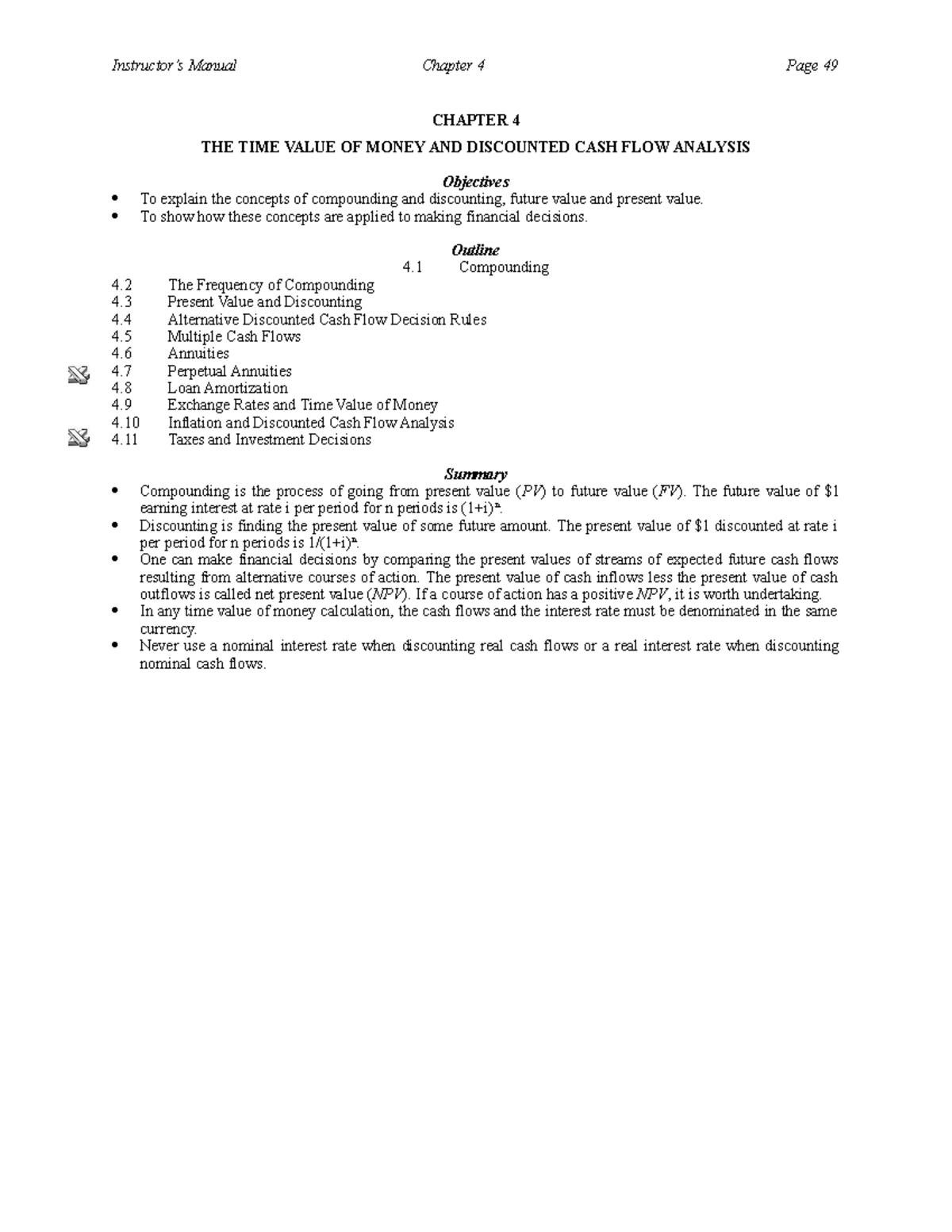 Ch4 IM 1E - Lecture Notes on Time Value of Money and Cash Flow Analysis ...